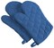 Contemporary Home Living Set of 2 Navy Blue Contemporary Oven Mitts with Loops 13"